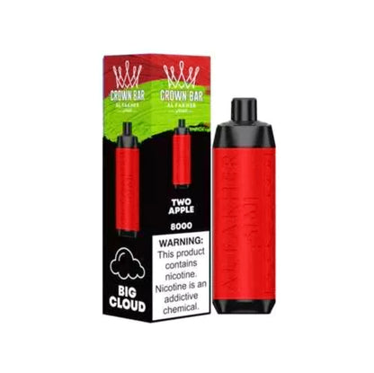 Disposable Vape Al Fakher Pro 8000 Puffs Crown Bar  5mg DTL (BIG CLOUD)